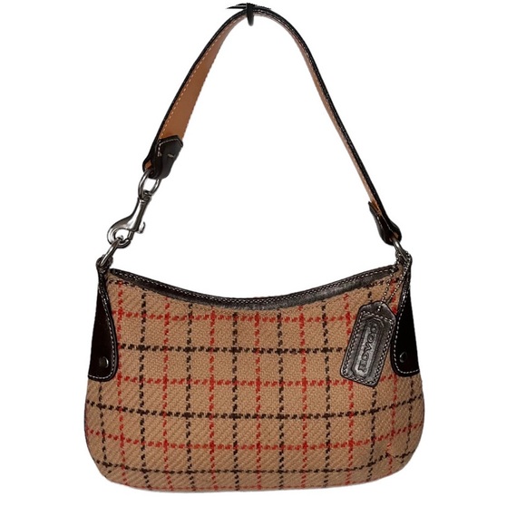 COACH #9614-Tattersall Plaid Wool Baguette (Special Edition! - Picture 6 of 14